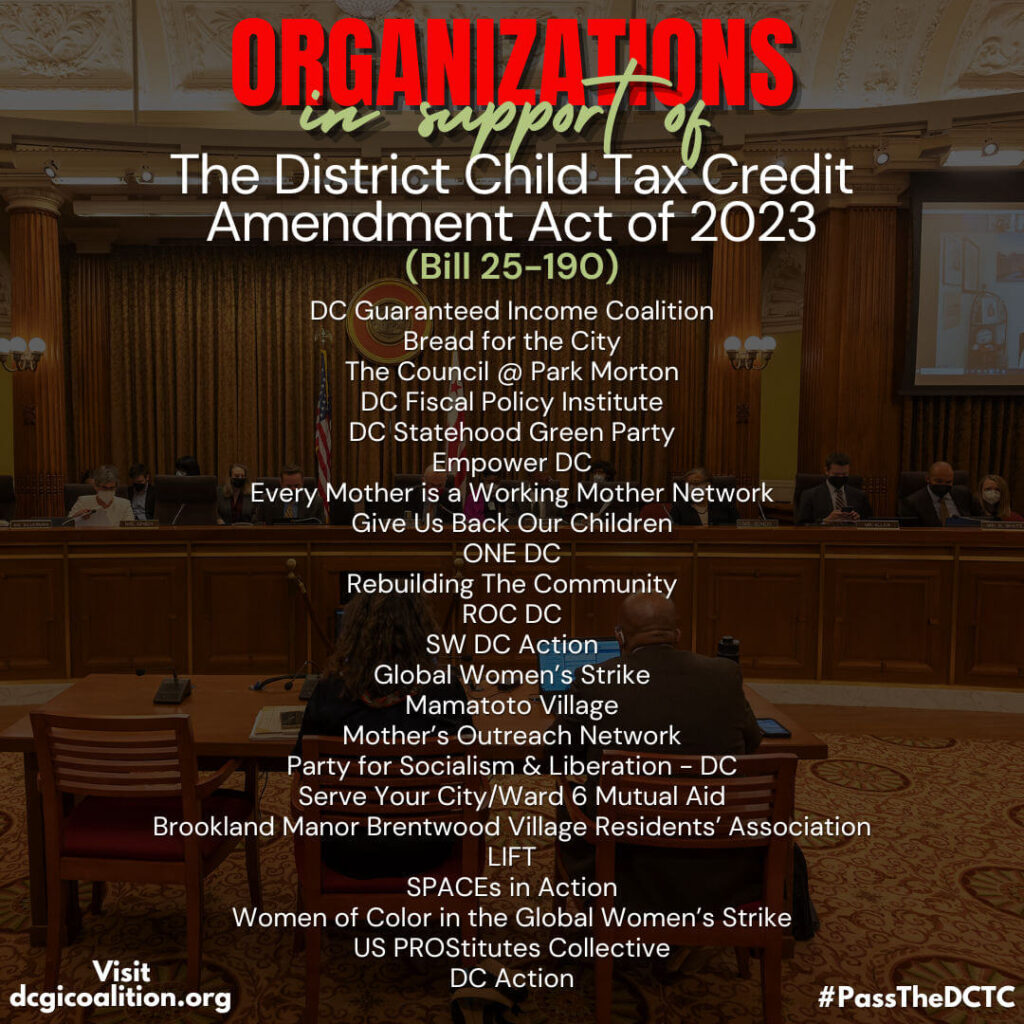Organizations in support of the DCTC graphic