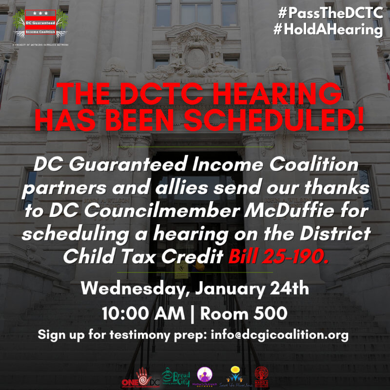 Graphic announcing the DCTC hearing has been scheduled.