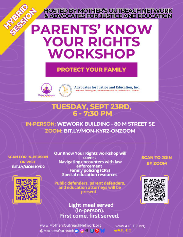 Graphic for Know Your Rights event