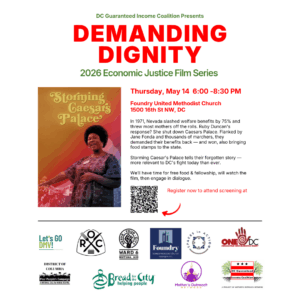 Advertisement for movie Storming Caesar's Palace from Demanding Dignity film series